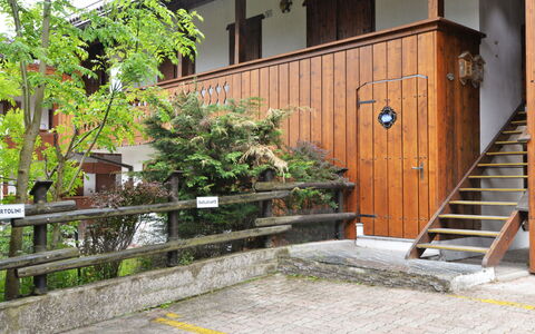 Villaggio Ladino: Plant, Building, Wood, Door, House, Road Surface, Stairs, Neighbourhood, Wall, Brickwork