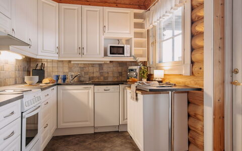 Iltarusko: Kitchen, Kitchen Appliance, Wood, Interior Design, Countertop, Major Appliance, Flooring, Furniture, Cabinetry, Room