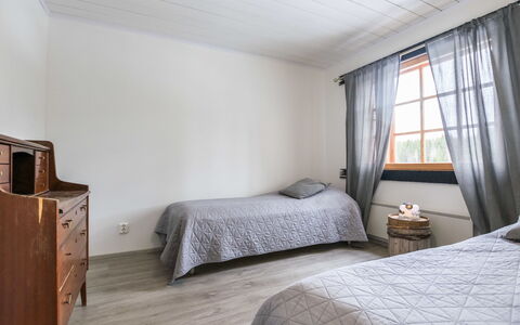 Juurakkopirtti: Flooring, Floor, Bed, Bedroom, Wood, Interior Design, Furniture, Bed Sheet, Ceiling, Wood Flooring