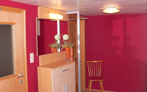 Elsa: Room, Ceiling, Property, Interior Design, Red, Pink, Furniture, Building, House, Cabinetry