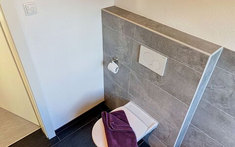 Am Arlberg: Flooring, Floor, Plumbing Fixture, Bathroom, Tile, Toilet, Plumbing