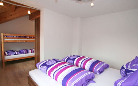 Heidi: Bedroom, Room, Bed, Furniture, Ceiling, Property, Bedding, Interior Design, Bed Sheet, Purple