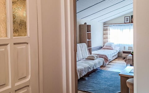 Bursztynowa: Furniture, Interior Design, Floor, Flooring, Wood, Ceiling, Room, Textile, Bed, Bedroom