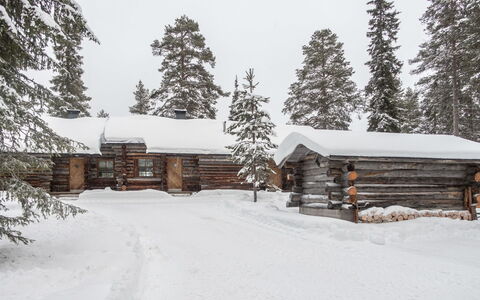 Saukkokumpu 3: Snow, Winter, Branch, Wood, Cottage, Roof, Landscape, Freezing, Larch, Slope