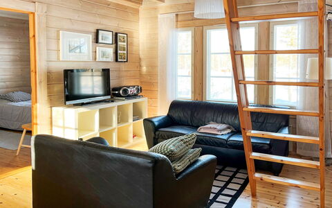 Lonnakko: Furniture, Interior Design, Wood, Flooring, Floor, Room, Lighting, Ceiling, Apartment, Wood Flooring