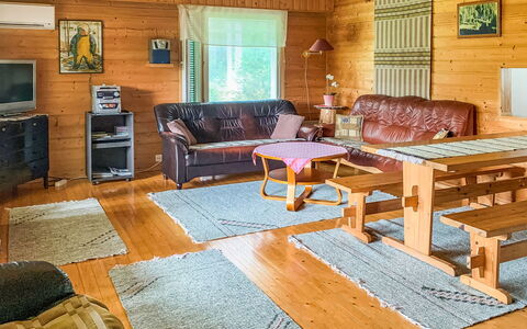 Majavanpesä: Wood, Furniture, Flooring, Interior Design, Ceiling, Floor, Room, Couch, Home, Living Room