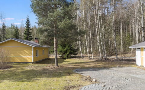 Keltavuokko: Tree, Grass, Wood, House, Land Lot, Cottage, Home, Roof, Rural Area, Garden Buildings