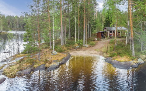 Kaakonnokka: Wood, Cottage, Log Cabin, Forest, Shed, Garden Buildings, Larch, Woodland, Wood Stain