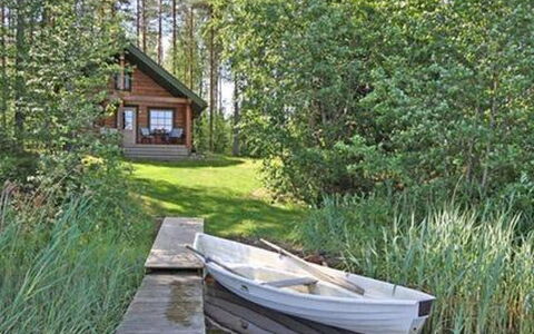 Pikkutupa: Waterway, Bank, Watercourse, Lake, Cottage, Forest, Channel, Reservoir, Log Cabin