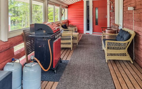 Minervahovi: Wood, Furniture, Floor, Wood Stain, Wood Flooring, Porch, Hardwood, Chair, Cottage, Deck