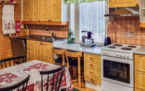 Minervahovi: Kitchen, Furniture, Interior Design, Wood, Major Appliance, Kitchen Appliance, Flooring, Cabinetry, Countertop, Kitchen Stove