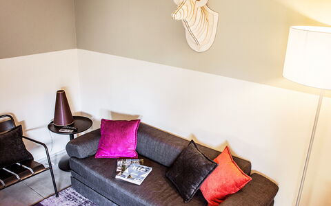 Deluxe: Property, White, Light, Comfort, Interior Design, Wood, Lighting, Floor, Living Room, Flooring