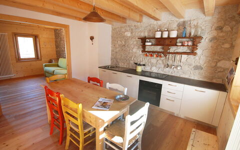 Barcis Lake 100: Room, Furniture, Property, Building, Interior Design, Ceiling, Floor, House, Table, Kitchen