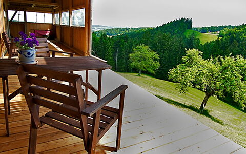 Egggraben: Property, Deck, Natural Landscape, Furniture, Table, House, Room, Home, Tree, Wood