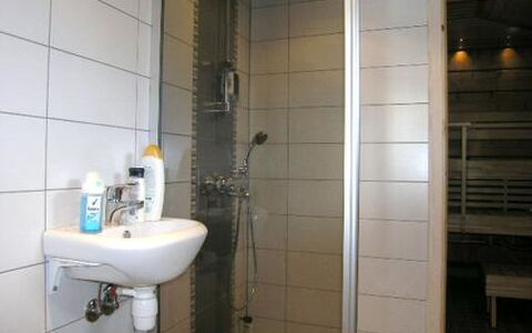 Syvälahti: Wall, Flooring, Floor, Wood, Plumbing Fixture, Interior Design, Bathroom, Plumbing, Room, Shower Door
