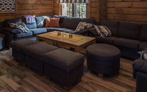 Tahkonbalju: Furniture, Flooring, Wood, Interior Design, Floor, Couch, Living Room, Wood Flooring, Room, Brown
