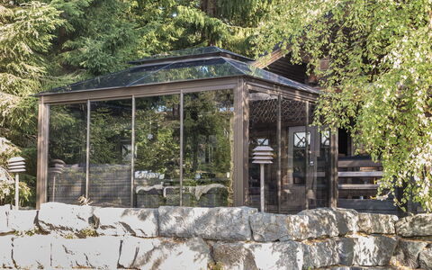 Tahkonbalju: Garden Buildings, Shade, Outdoor Structure, Natural Material, Pavilion, Garden, Gazebo, Landscaping, Pergola, Design