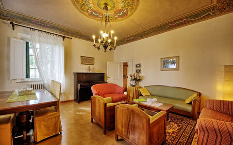 Villa Buonaparte: Room, Furniture, Property, Interior Design, Building, Ceiling, Suite, House, Real Estate, Floor