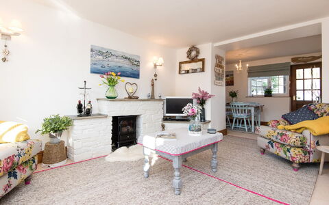 Thrift Cottage: Furniture, Picture Frame, Property, Table, Plant, Couch, Window, Building, Decoration, Houseplant