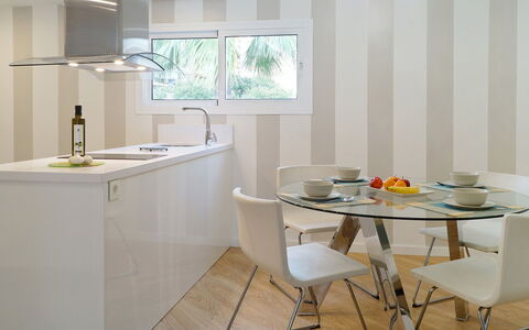Fontanilla: Room, Furniture, Interior Design, Property, Kitchen, Yellow, Floor, Countertop, Building, Home