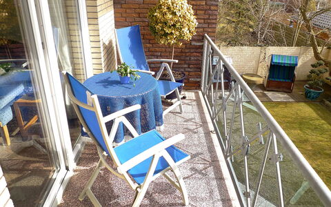 Norddeich 110: Backyard, Real Estate, Yard, Chair, Table, Tree, Furniture, House, Folding Chair, Roof