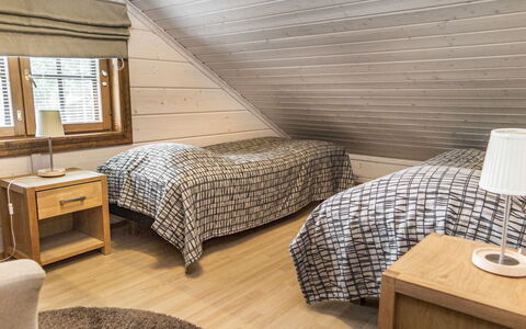 Villa Illi: Bed, Bedroom, Floor, Flooring, Interior Design, Wood, Bed Sheet, Bedding, Furniture, Ceiling