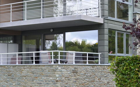 Les Terrasses du Lac: Property, Building, House, Architecture, Handrail, Window, Balcony, Home, Real Estate, Facade
