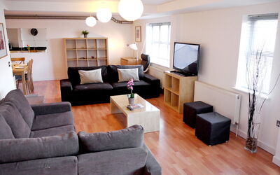 London South Bank 713: Living Room, Room, Furniture, Property, Interior Design, Floor, Building, House, Wood Flooring, Hardwood