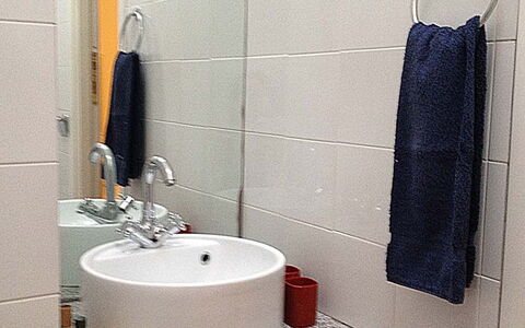 Casa Dei Lentischi: Bathroom, Wall, Plumbing Fixture, Flooring, Floor, Interior Design, Bathroom Sink, Plumbing, Sink, Tile