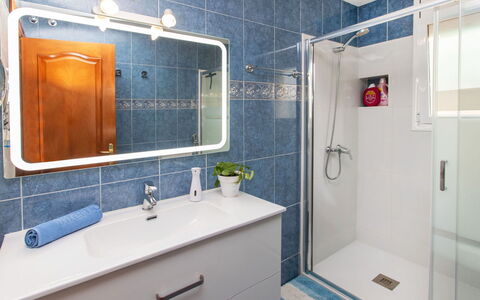 Figaro: Mirror, Plumbing Fixture, Tap, Property, Sink, Cabinetry, Bathroom Cabinet, Shower Head, Bathroom, Purple