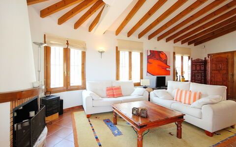 Del Azahar: Room, Property, Interior Design, Living Room, Furniture, Building, Orange, House, Ceiling, Real Estate