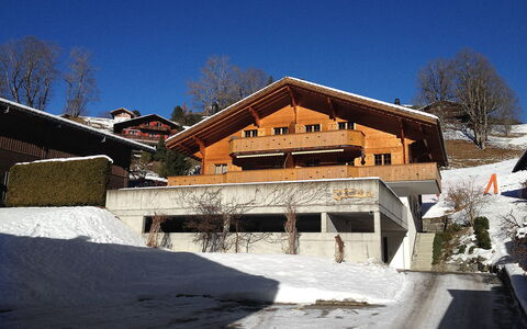 Chalet am Reeti: Sky, Building, Snow, Tree, Slope, House, Window, Wood, Plant, Freezing