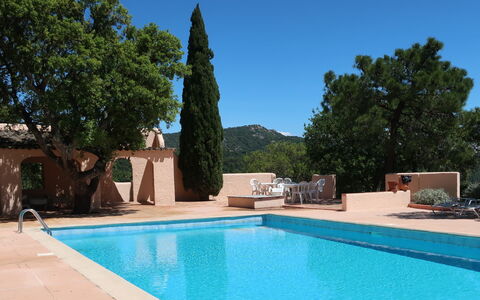 Grimaud 131: Water, Property, Sky, Swimming Pool, Plant, Azure, Tree, Leisure, Grass, Composite Material