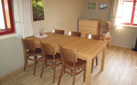 Hřensko 7: Table, Furniture, Property, Window, Wood, Chair, Building, Floor, Flooring, Wood Stain