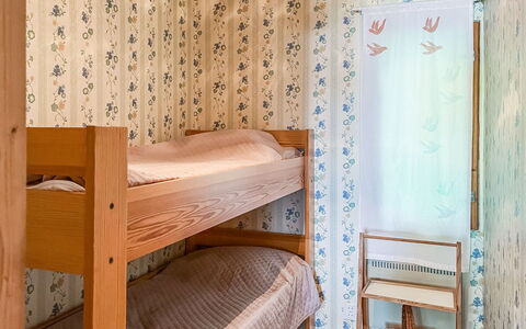 Leppäranta: Bed, Bedroom, Wall, Flooring, Floor, Wood, Interior Design, Bed Sheet, Bedding, Furniture