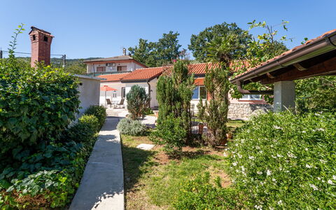 Opatija Ika 106: House, Residential Area, Shrub, Roof, Home, Garden, Groundcover, Cottage, Estate