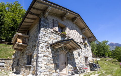 Chalet Anna: Building, House, Cottage, Home, Architecture, Rural Area, Door, Roof, Human Settlement, Stone Wall