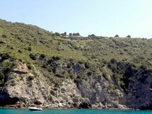 Vista dal mare con scesa privata