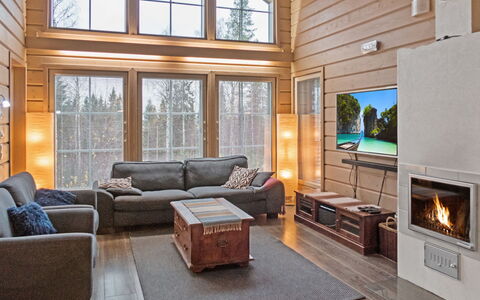 Sopukka: Furniture, Interior Design, Wood, Flooring, Couch, Living Room, Ceiling, Home, Floor, Room