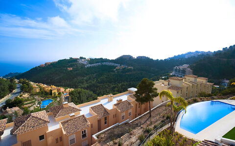 Altea 49: Real Estate, Swimming Pool, Hill, Roof, Azure, Residential Area, Home, Hill Station, Village, Estate