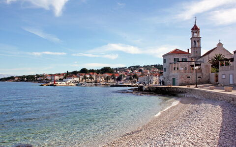 Brač Sutivan 104: Water, Sky, Cloud, Water Resources, Azure, Tree, Natural Landscape, Beach, Coastal And Oceanic Landforms, Plant
