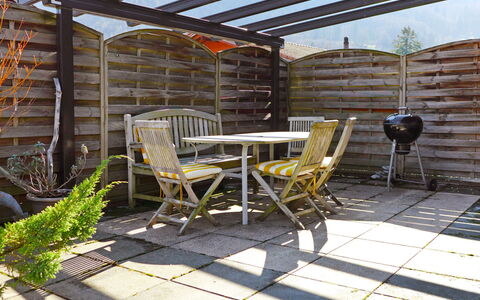 Wilderswil 112: Property, Furniture, Plant, Chair, Building, Outdoor Table, Outdoor Furniture, Wood, Shade, Interior Design