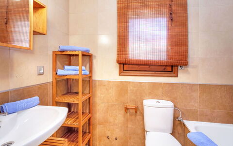 Estrella: Property, Plumbing Fixture, Window, Blue, Wood, Interior Design, Bathroom, Architecture, Sink, Toilet Seat