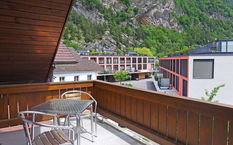Altstadt Loft: Building, Property, Table, Plant, Window, Wood, Architecture, Mountain, Outdoor Furniture, Leisure