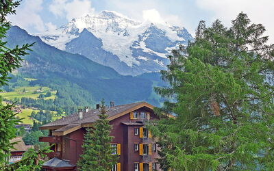 Wengen 24: Mountain, Mountainous Landforms, Natural Landscape, Nature, Mountain Village, Property, Hill Station, Sky, Mountain Range, Tree