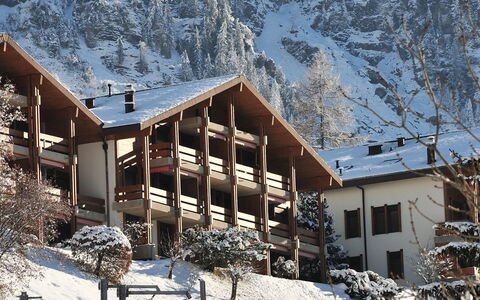 Primula Apt. B: Snow, Winter, Property, Mountain Village, Mountain, Home, House, Building, Real Estate, Hill Station