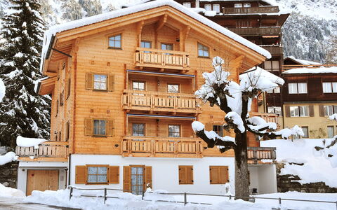 Alpina Apt. Ch: Snow, Building, Property, Window, World, Slope, House, Wood, Tree, Residential Area