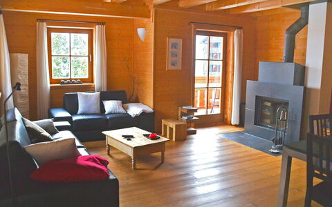 Alpina Apt. Ch: Room, Living Room, Building, Property, Interior Design, Furniture, Floor, House, Ceiling, Hardwood