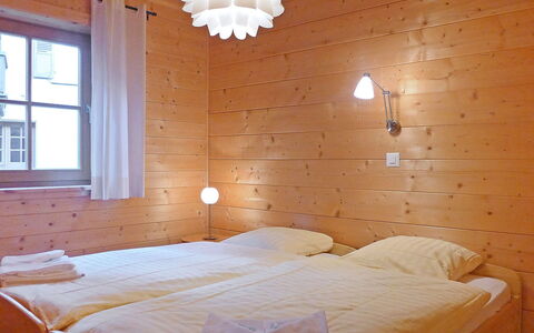 Alpina Apt. Ch: Bedroom, Bed, Room, Furniture, Bed Sheet, Property, Bed Frame, Mattress, Bedding, Wall