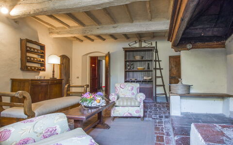 Casa delle Fiabe: Room, Property, Building, Interior Design, Furniture, House, Living Room, Ceiling, Real Estate, Beam